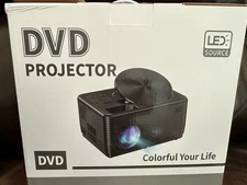 LED DVD Projector with Built-In DVD Player | USB/HD/AV | 75W | New (Box Damage)