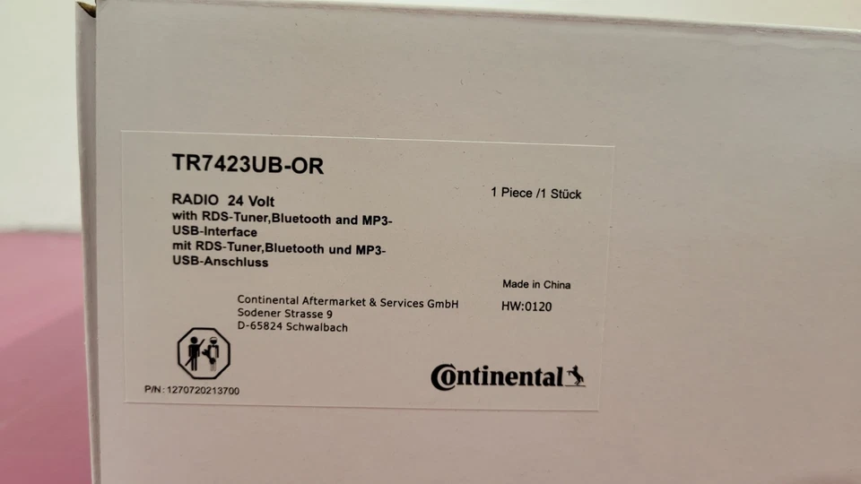 Continental TR7423UB-OR 24 Volt - MP3-Autoradio mit Bluetooth / USB / AUX-IN _1_ - Bild 3 von 4
