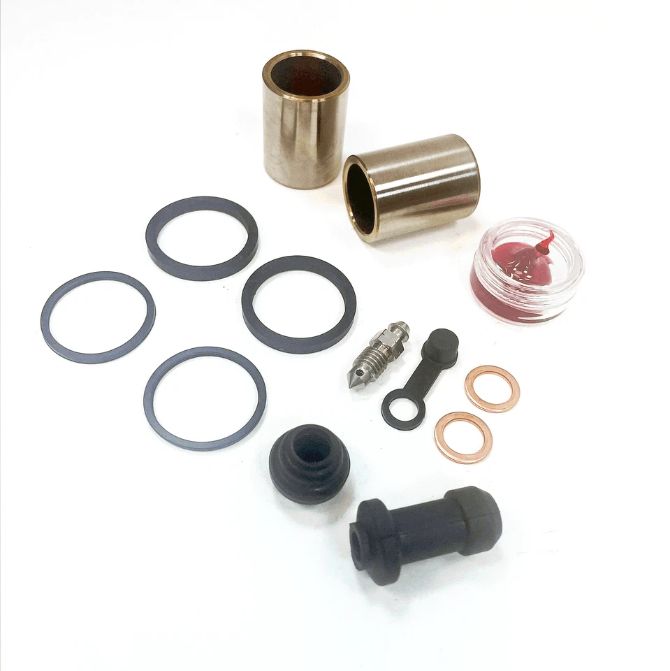 Vedação de pinça de freio + kit de pistão de aço inoxidável para 1982-1983 Honda CM450A dianteiro - Imagem 2 de 4