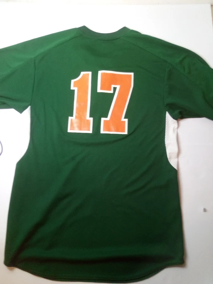 Miami Hurricanes Naranja y Verde Adulto M Deportes Súper Raro 17 Alto Cinco Foto 3 de 4