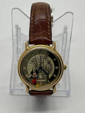Disney Time Works Mickey Mouse at Walt Disney World Castle Gold Watch