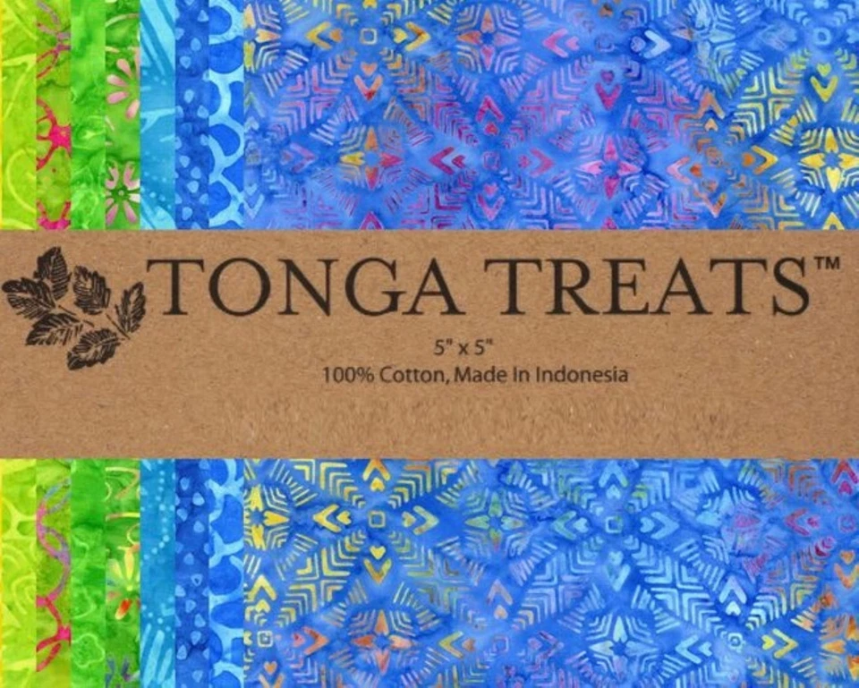 HAPPY Tonga Treat from Timeless Treasure - (42) 5" batik square set - Image 2 of 3