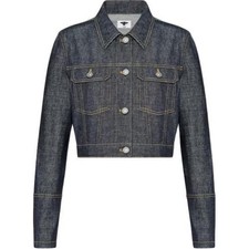 Christian Dior Dark Blue Cropped Denim Jacket Size F 34/US 2