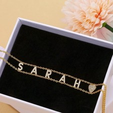 Customized Double Line Custom Name Bracelet Personalized Bangle Jewelry Gift