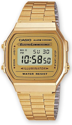 Casio A168WG-9EF Unisex Digital Uhr Gold Retro Edelstahlarmband Kalender NEU OVP