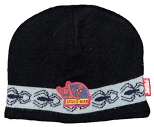 Vintage Y2k Unisex Marvel Spiderman 2004 Black Winter Beanie