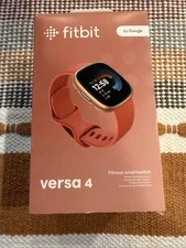 NEW Fitbit Versa 4 Copper Rose/Pink Sand Band S&L Sealed