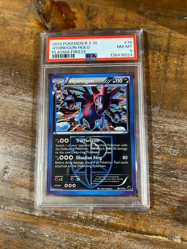 POKEMON 2013 Black White Plasma Freeze HYDREIGON Holo #78 PSA 8 RARE