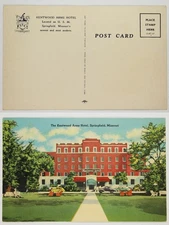 Kentwood Arms Hotel Springfield MO Route 66 Linen Postcard Modern Hotel c.1940s