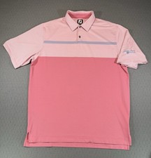 FootJoy FJ Golf Polo Shirt Mens XL Pink Stripe Jimmy Austin Golf Club