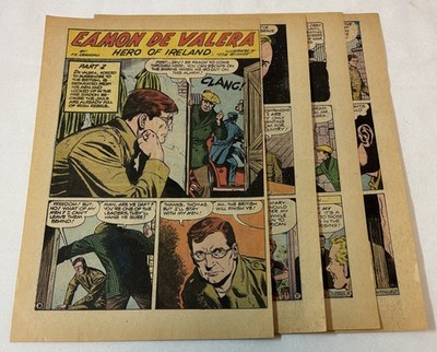 1968 six page cartoon story ~ EAMON DE VALERA Hero Of Ireland part 2