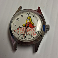 Alice In Wonderland Women's Analog Wristwatch Watch Head Only Cartoon White