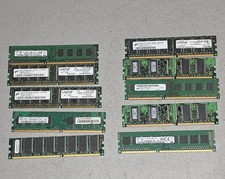 Lot of 12 Desktop RAM Sticks Samsung Crucial Micron DDR, DDR2, DDR3 Mixed Types