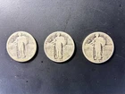 Standing Liberty Silver Quarters Lot of 3 Circulated US Coins