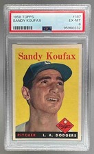 1958 Topps 187 Sandy Koufax PSA 6 95960232