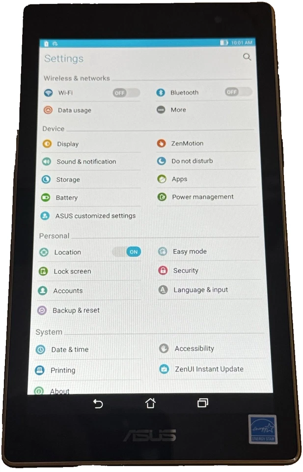 Asus Zenpad C 7.0 P01Z - Black 16GB 7" Android 5.0 Wi-Fi Tablet TESTED WORKING - Image 2 of 4