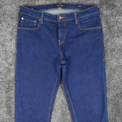 Scotch & Soda Jeans Mens 34 34x30 Blue Skim Slim Fit Raw Zip Fly Denim Indigo