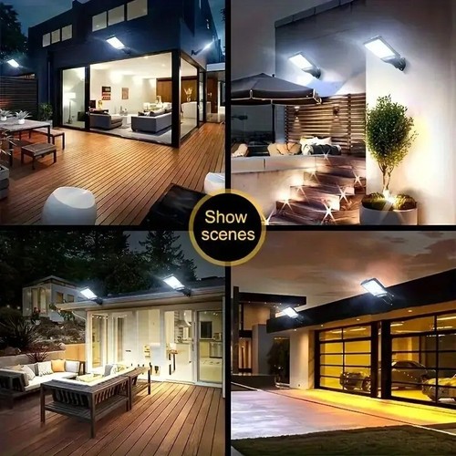 4-Pack Solar Street Lights 108 LED Motion Sensor Outdoor Wall Lamp w/ Remote - Picture 7 of 7