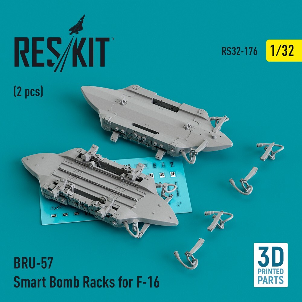 BRU-57 Smart Bomb Racks Weapons for F-16 (2PCS) 1/32 Model RESKIT