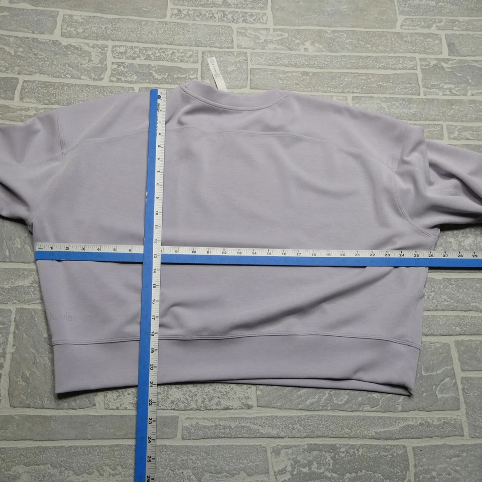 Sudadera Lululemon Para Mujer 12 Perfectamente Grande Recortada Crew Púrpura Cuello Redondo Foto 4 de 4