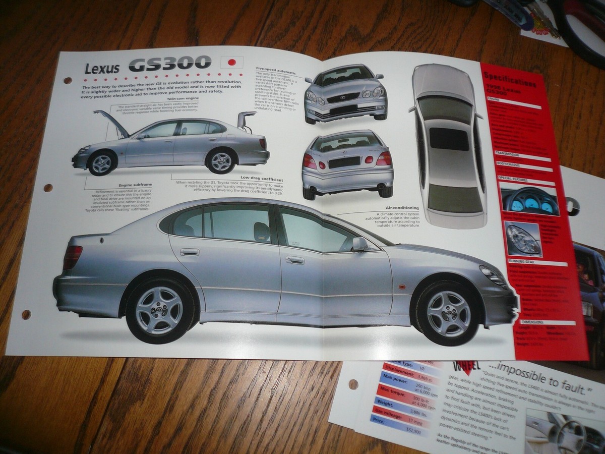 1990 & 1993 Lexus LS400 & GS300 UNIQUE IMP BROCHURE - Two for One