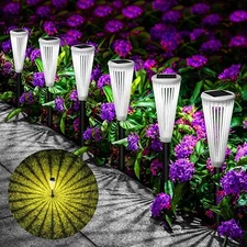 6-Pack Solar Powered Outdoor Driveway Backyard Walkway Lighting 3000k/6000k IP55