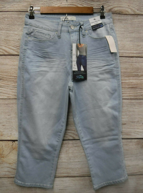 Royalty Jeans Womens Size Hide Your Muffin Top Crop 21