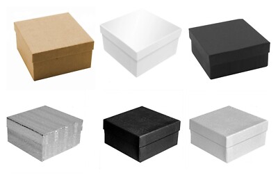 3 1/2'' x 3 1/2'' x2'' Bangles Candles New Cotton Fill Jewelry Gift Boxes Packaging