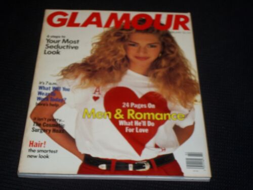 1990 FEBRUARY GLAMOUR MAGAZINE - MICHAELA BERCU FRONT COVER - L 7334 - Picture 1 of 2