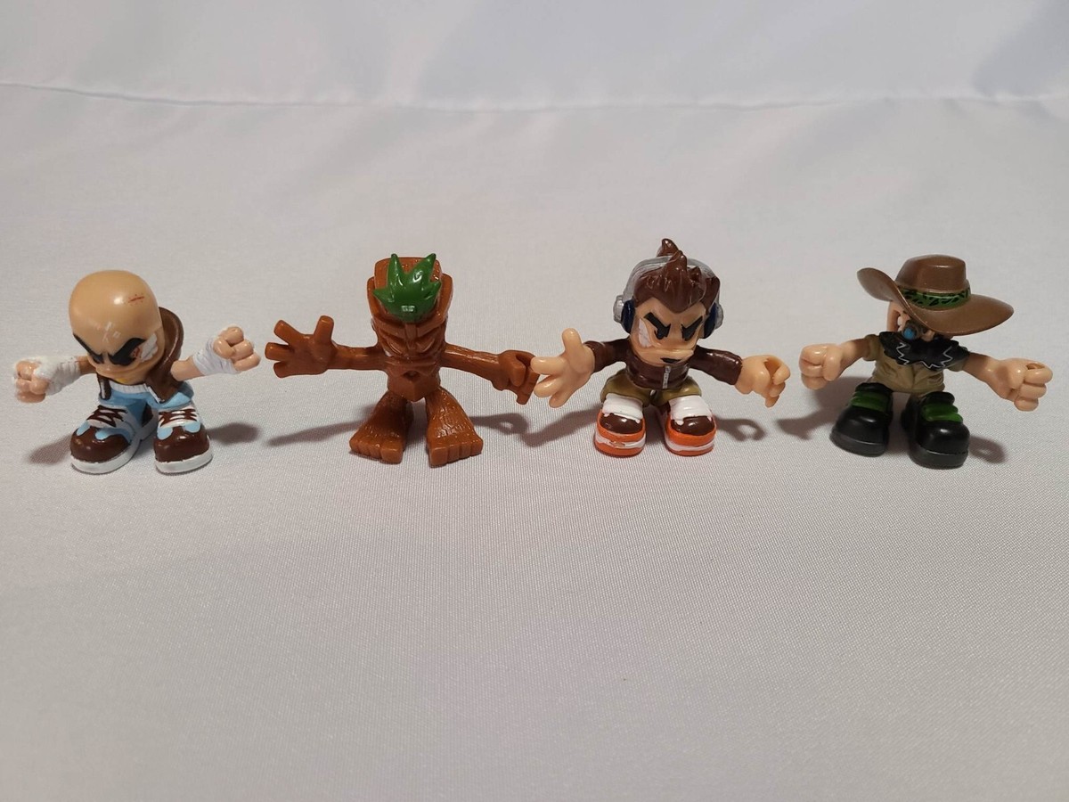 Lot of 4 - Vintage Tech Deck Dudes Figures - TIKI BILLY DAKOTA
