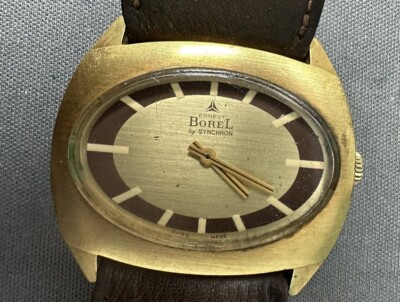 Ernest Borel synchorn Watch  oval dial unisex RARE SHAPE!!!! running