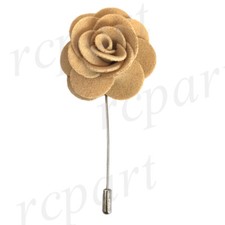 New in box formal Men's Suit chest brooch Beige flower lapel pin wedding fashion