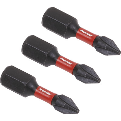 Sealey Impact Power Tool Phillips Screwdriver Bits PH1 25mm Pack of 3