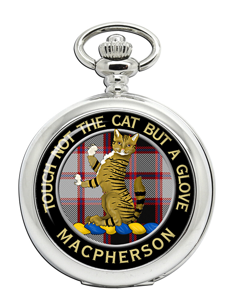 Scottish Clan Macpherson Engraved Pocket Watch