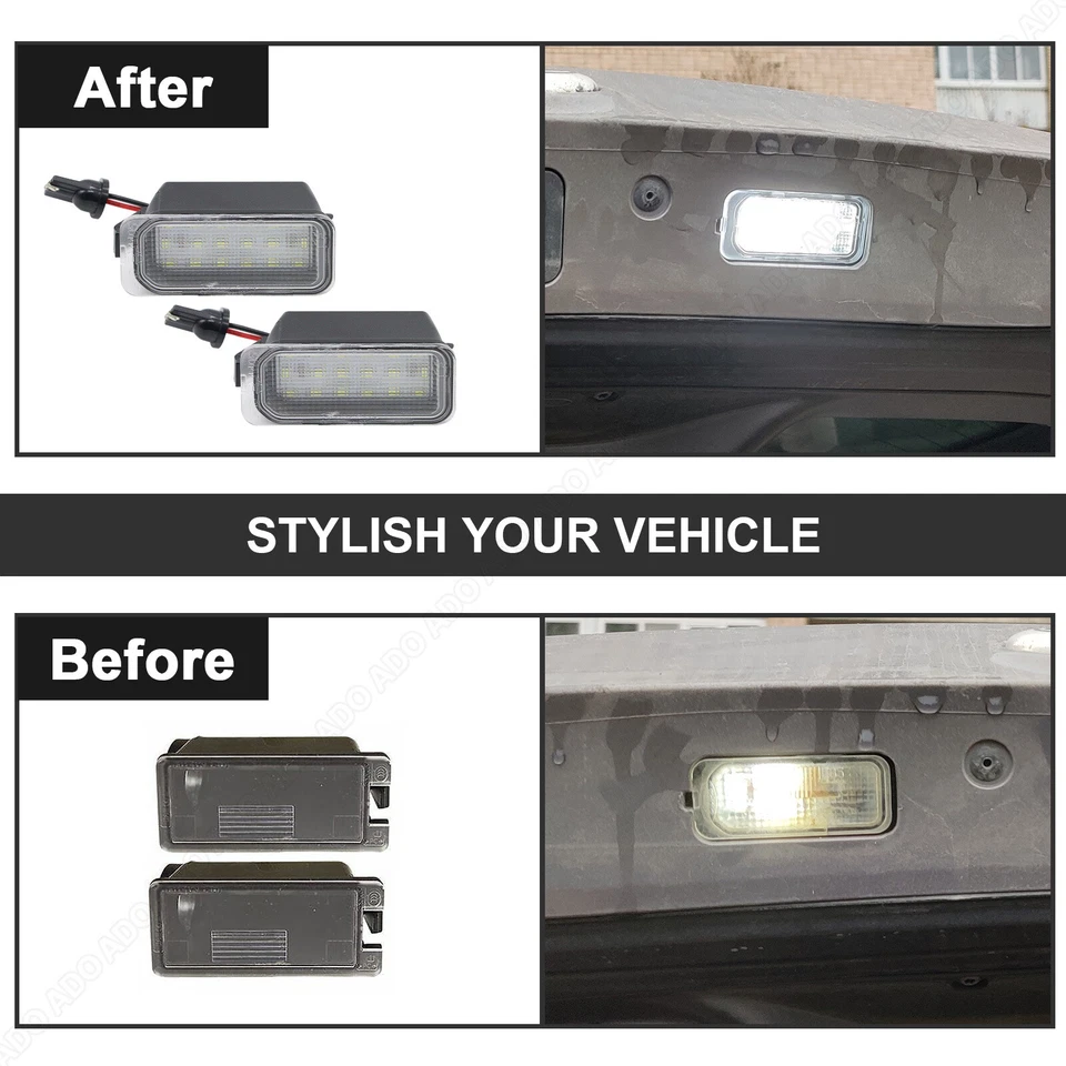 Luci targa a led per Ford C-Max II Focus II Galaxy Fiesta VI Kuga II - Immagine 4 di 4