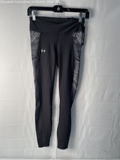 NWT Under Armour Black With Gray Design Women's Compression Leggings, Sz. S