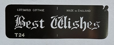 Edelstahl T24 Beste Wünsche Tortendekoration / Kartenbasteln Schablone