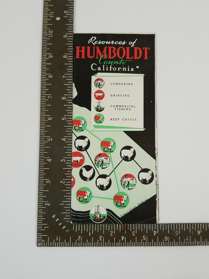 Vintage Travel Guide Brochure Resources of Humboldt County California