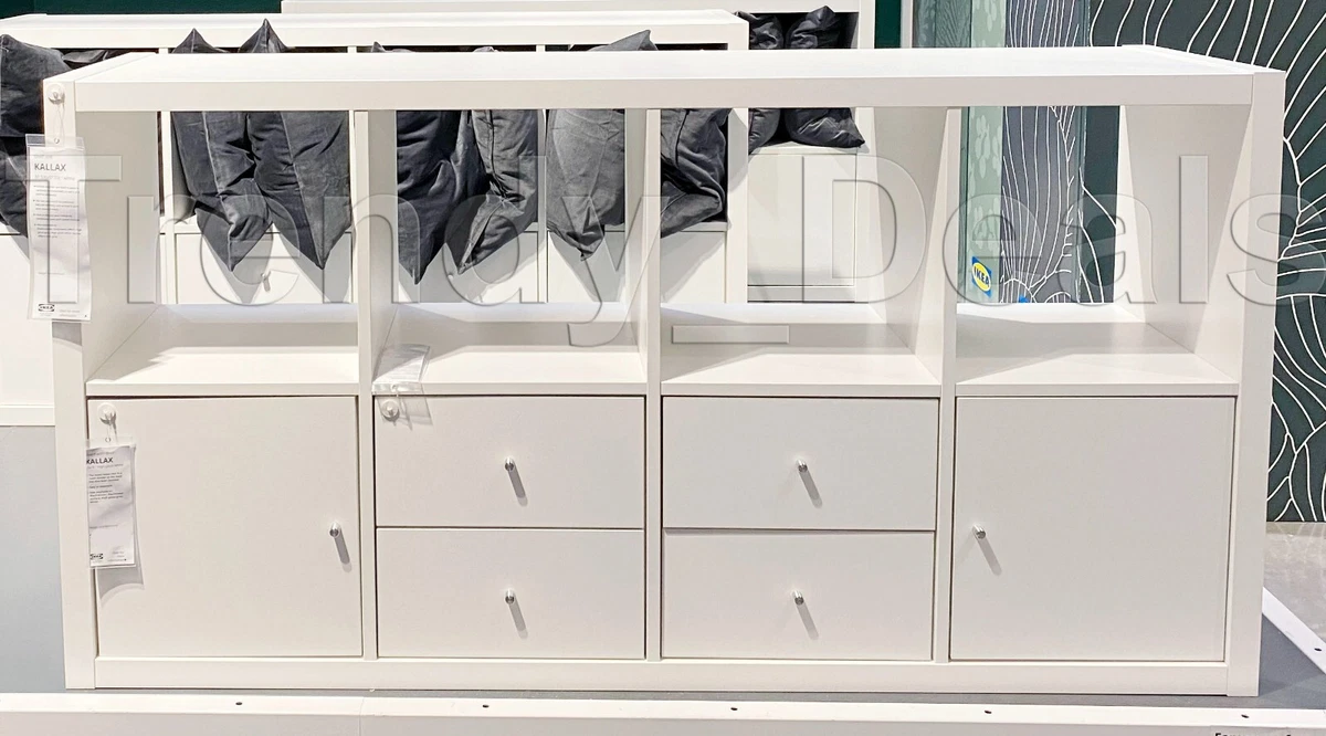 SET of 2 Ikea KALLAX Insert with 2 Drawers White 13