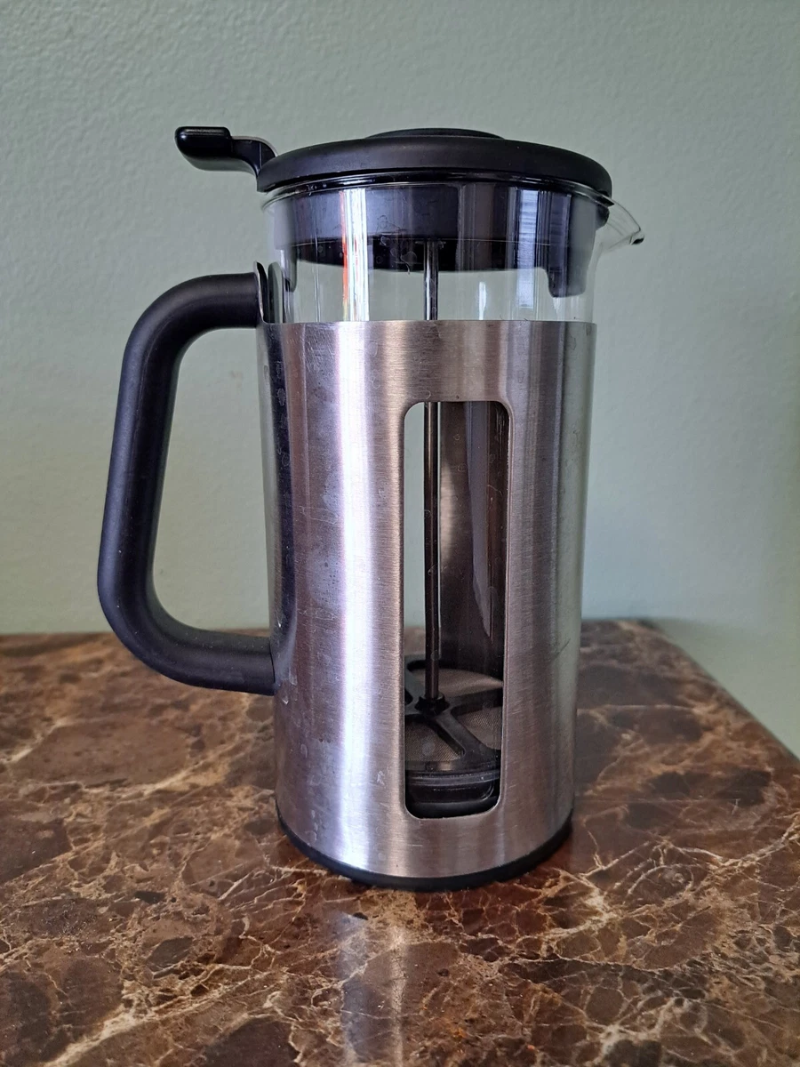 OXO Stainless steel and Glass French Press 8-Cup with Ground Sifter