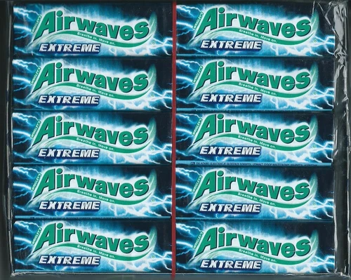 30x Wrigleys Airwaves Extreme Extra Strong Mint Chewing Gum Full 30 pack 300 pcs