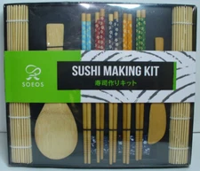 SOEOS Sushi Making Kit 15 Piece Bamboo Sushi Kit