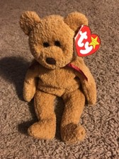 Ty Beanie Baby Curly Bear - ORIGINAL TY Beanie Baby - DATE ERRORS