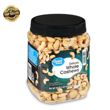 Great Value Deluxe Whole Cashews, Shelled, Fresh, Box, 30 oz
