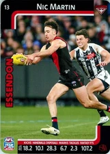 2025 Essendon Bombers AFL TeamCoach Card - Nic Martin
