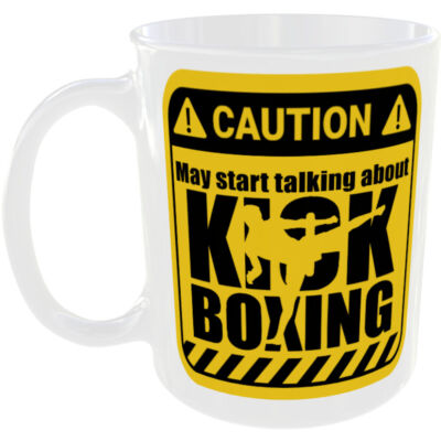 KICKBOXTASSE LUSTIG VORSICHT GESCHENK TASSE SPRECHENDE HANDSCHUHE PADS SCHILDE SHORTS BOXEN