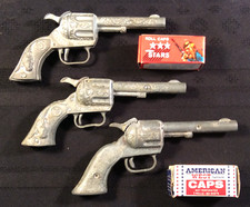 Set of 3- 1960's die -cast toy pistols vintage