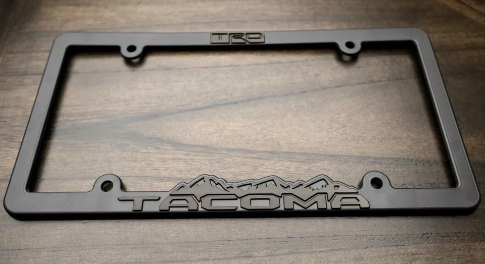 2 Blackout TRD-Tacoma-Custom-License-Plate-Frame-Toyota-Racing-Development-taco - Image 2 of 4