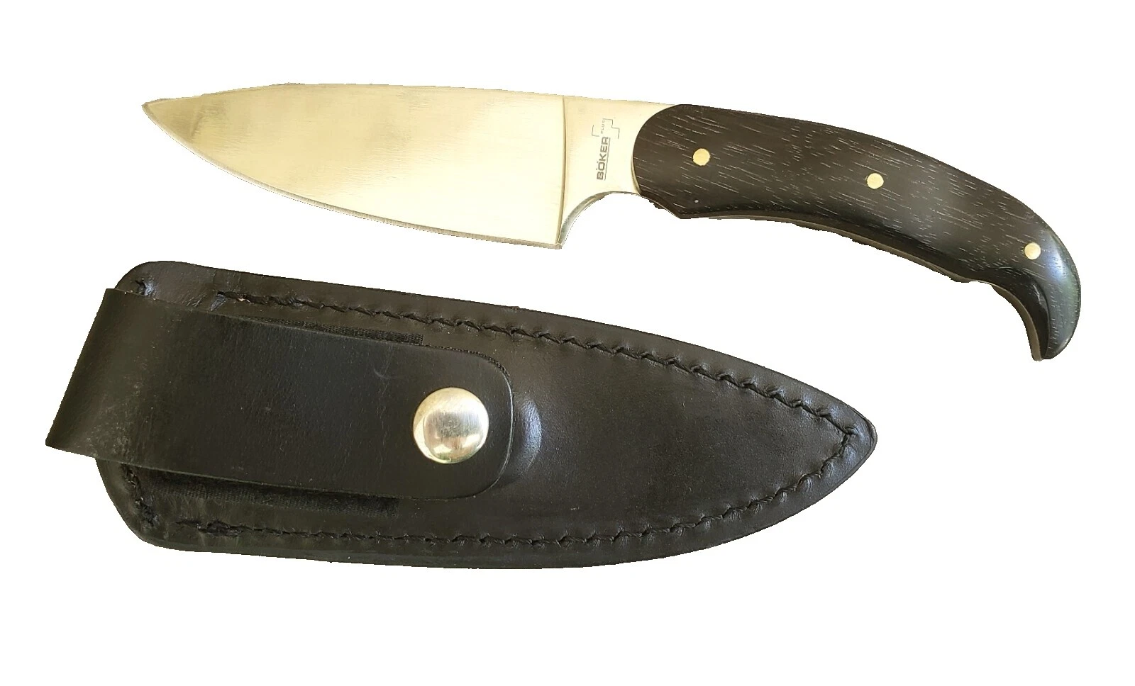 Böker Carbon Steel Blade Wood Handle Collectible Fixed Blade Knives