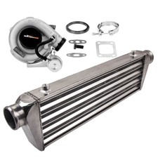 T04e T3 Turbo Turbocharger Kit 400hp Stage Iii Wastegate 27x7x2.5 Intercooler